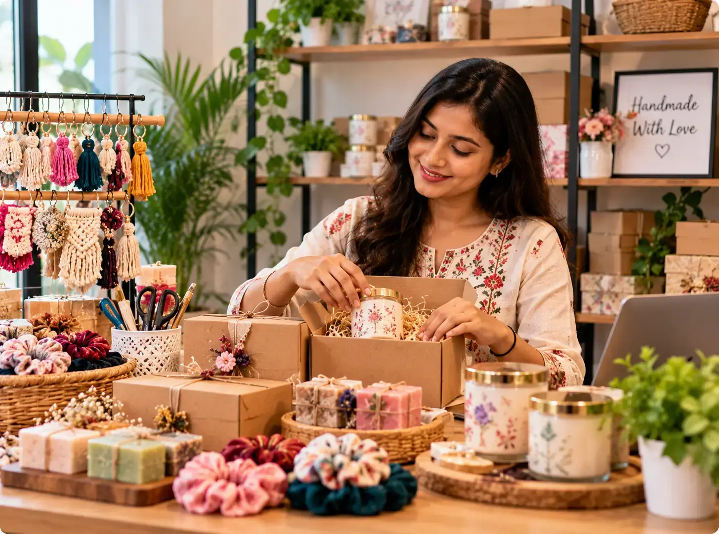 Home-based business selling handmade products and gifts